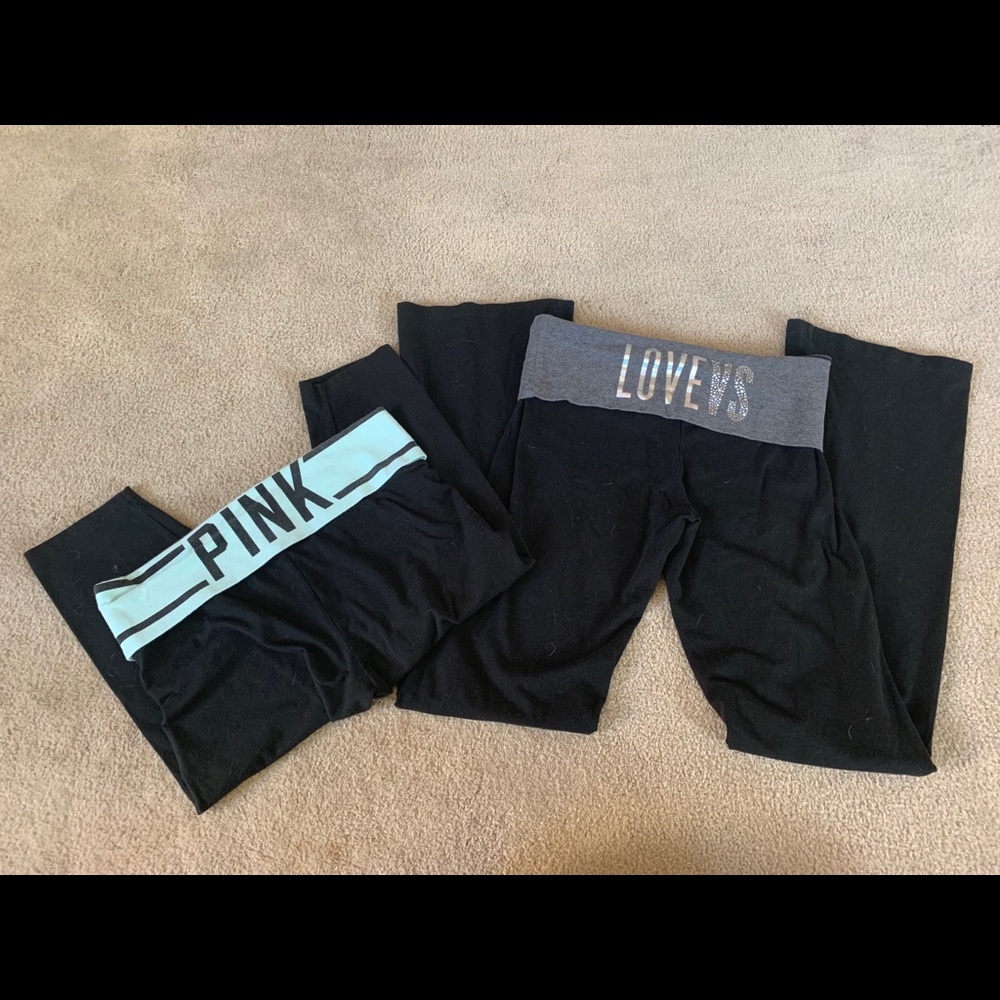 VS Pink Yoga/Cropped Legging BUNDLE SIZE SMALL